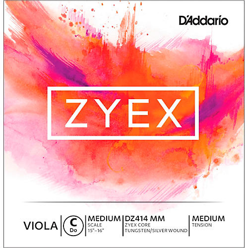 D'Addario Zyex Viola String G Medium Scale 4/4 Silver Medium