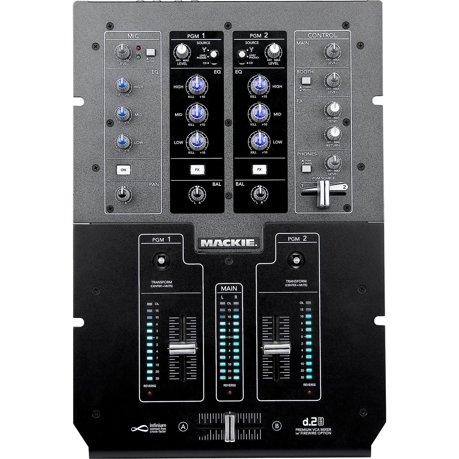 Mackie d.2 Pro 2Channel DJ Mixer Musician