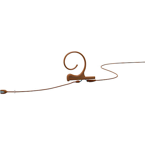 d:fine FIO Slim Omnidirectional Headset Microphone, Single ear, 90mm boom, Microdot connector, Brown