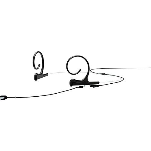 d:fine FIO Slim Omnidirectional Headset Microphone—Dual Ear, 90mm Boom, Hardwired 3.5mm Mini Jack, Black