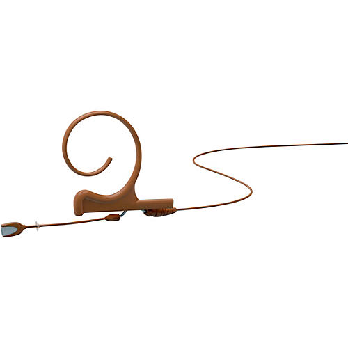 d:fine FIO Slim Omnidirectional Headset Microphone—Single ear, 40mm Boom, Brown