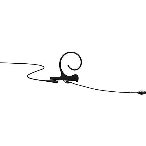 d:fine FIO66 Omnidirectional Headset Microphone—Single Ear, 110mm Boom, Hardwired 3.5mm Mini Jack, Black