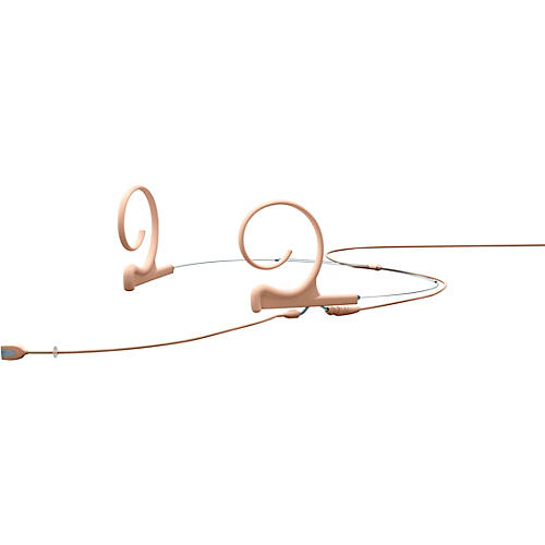 DPA Microphones d:fine Flex Directional Slim Headset Microphone Dual Ear, 100mm Boom, Hardwired 3.5mm Mini Jack, Beige