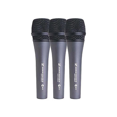 e 835 Cardioid Dynamic Vocal Microphone 3-Pack