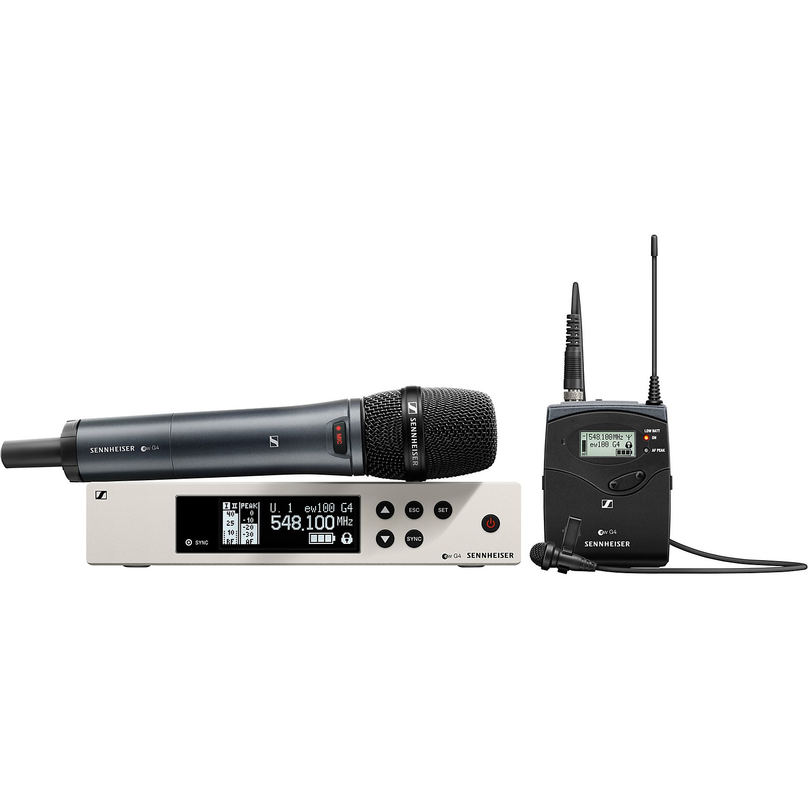 Sennheiser ew 100 G4 Handheld/Lavalier Combo Wireless System with ME2
