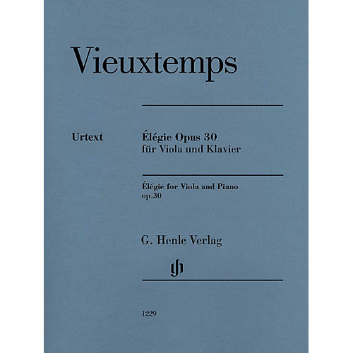 G. Henle Verlag Élégie Op. 30 (Viola and Piano) Henle Music Folios Series Softcover