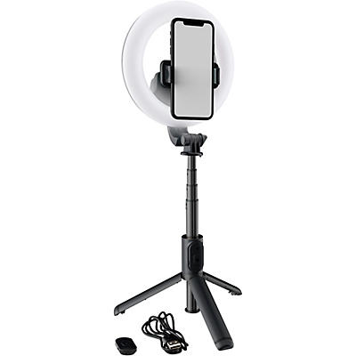 Mackie mRING-6 mRING-6 - 6In. Battery-Powered Ring Light with Convertible Selfie Stick/Stand and Remote
