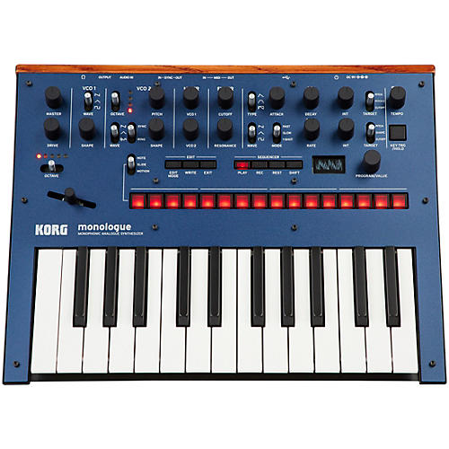 Korg monologue Monophonic Analog Synthesizer Blue