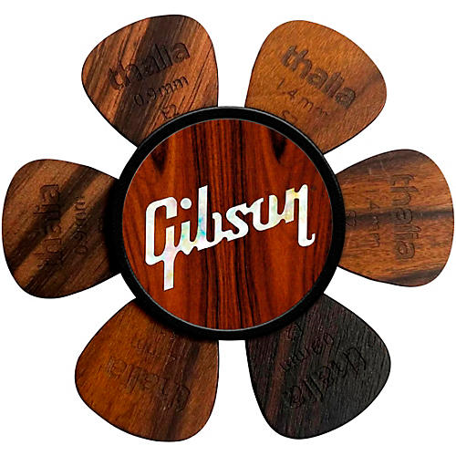 Thalia x Gibson Pick Puck Pick Holder Rosewood W Pearl Logo