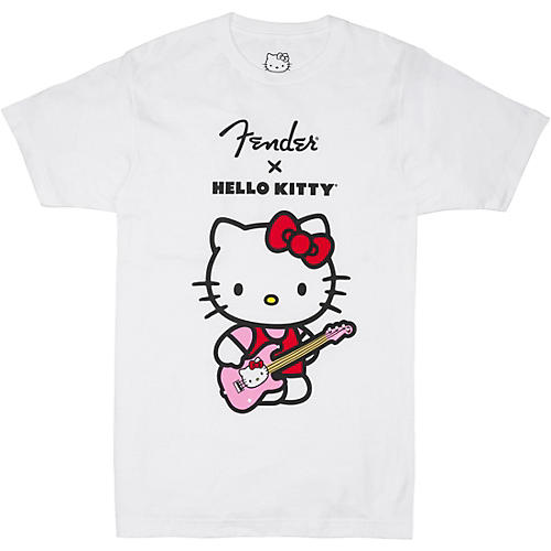 Fender x Hello Kitty Front Logo T-Shirt Medium White