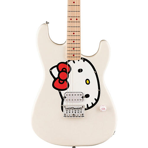 Squier x Hello Kitty Stratocaster Electric Guitar - White